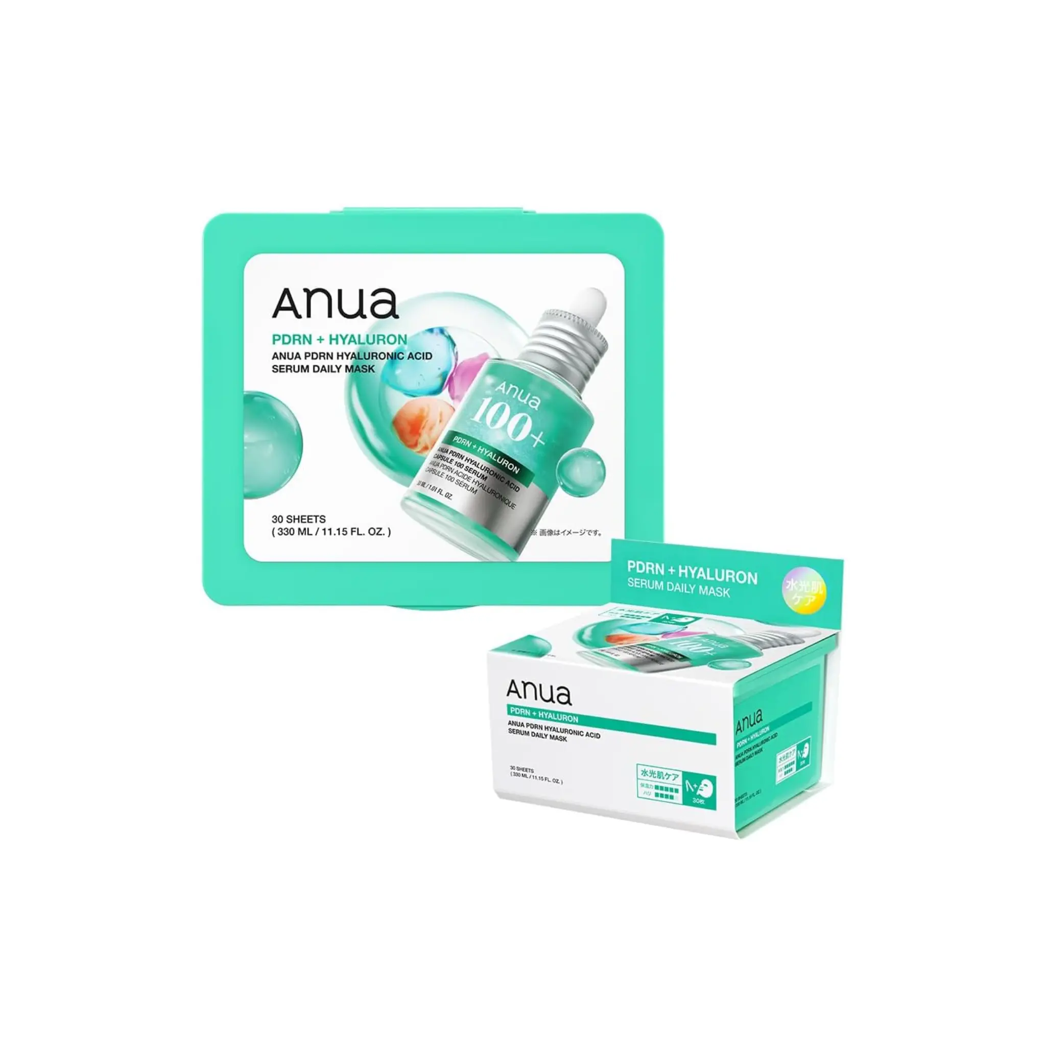 Anua PDRN + Hyaluron Serum Daily Mask (30 folhas / 330ml)