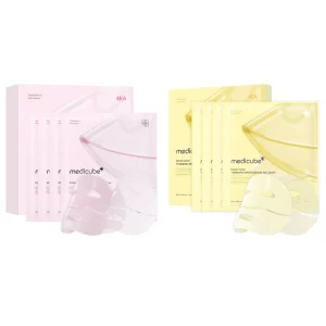 Medicube PDRN Pink Collagen Gel Mask (4 unidades) Medicube Kojic Acid Turmeric Brightening Gel Mask (4 unidades)