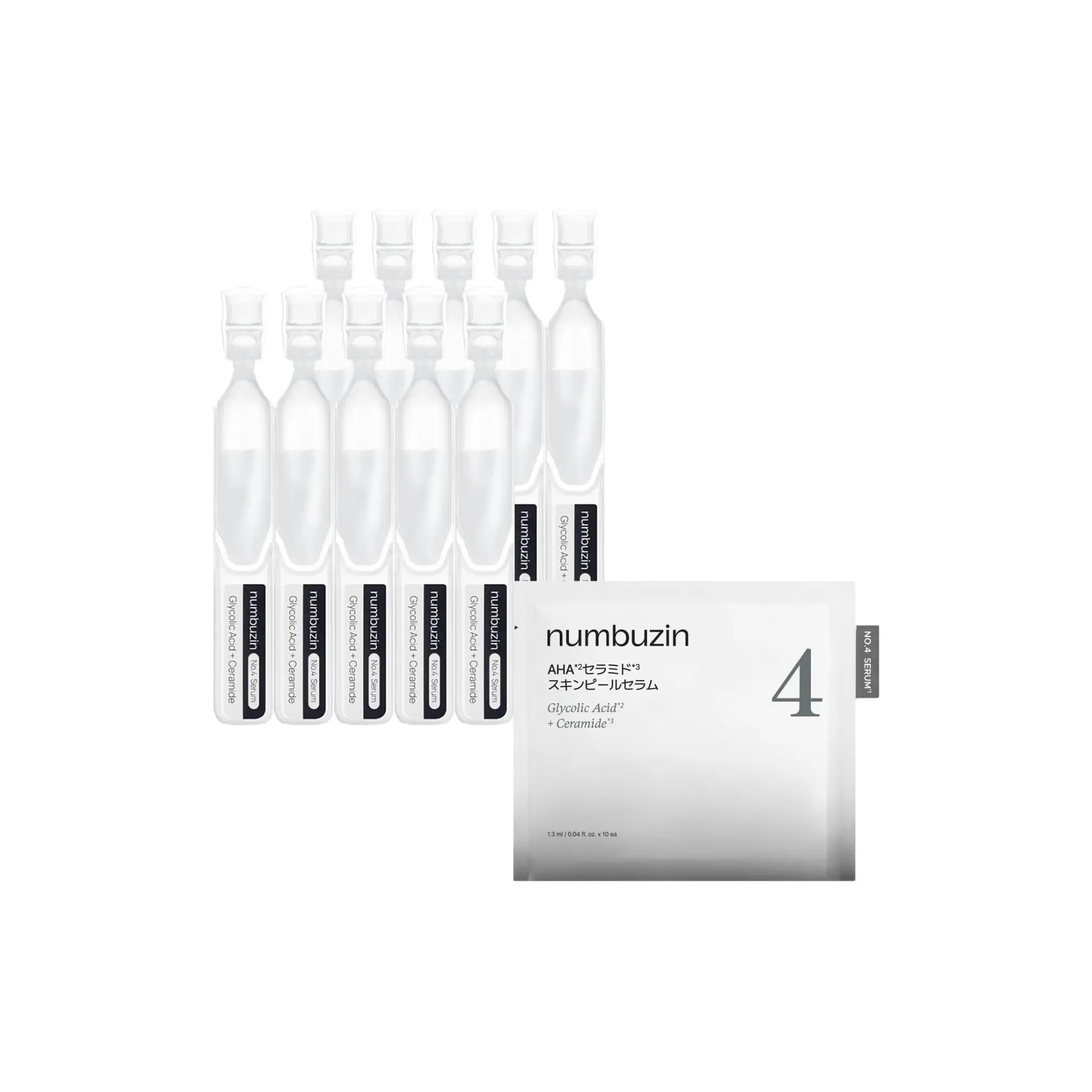 Numbuzin No.4 Glycolic Acid + Ceramide Skin Peel Serum (1.3ml x 10 ampolas)