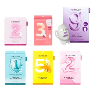Numbuzin Máscaras Coreanas (6 Tipos – 4 unidades cada)