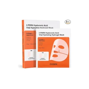 COSRX 5 PDRN Hyaluronic Acid Vital Hydrating Hydrogel Mask 34g 3un